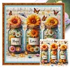 (Multi-Style) Sunflower Vase-11CT Stamped Cross Stitch 45*45cm/17.72*17.72in
