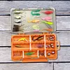 63pcs Fishing Lures Kit Soft and Hard Bait Set with Tackle Box Fishing Lures Set