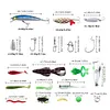 86Pcs/Set Lure Kit Metal Spinner Lures Soft Lure Minnow Hooks Simulation Bait