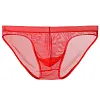 Men's Transparent Mesh Triangle Briefs Underwear See Through Bulge Pouch Underpants Brief