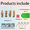 4Pcs Special Shape Flower Lights Diamond Painting Bookmark Art Projects