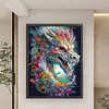(Big Size)Colorful Dragon - 11CT Stamped Cross Stitch - 50*65cm
