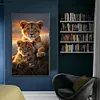 (Big Size)Leopard - 11CT Stamped Cross Stitch - 40*65cm - Animal