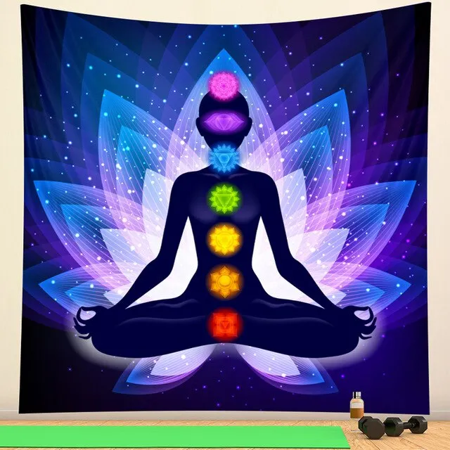 Indian mandala meditation Tarot tapestry wall decoration Mandala tapestry witchcraft Bohemian Hippie home decoration yoga mat
