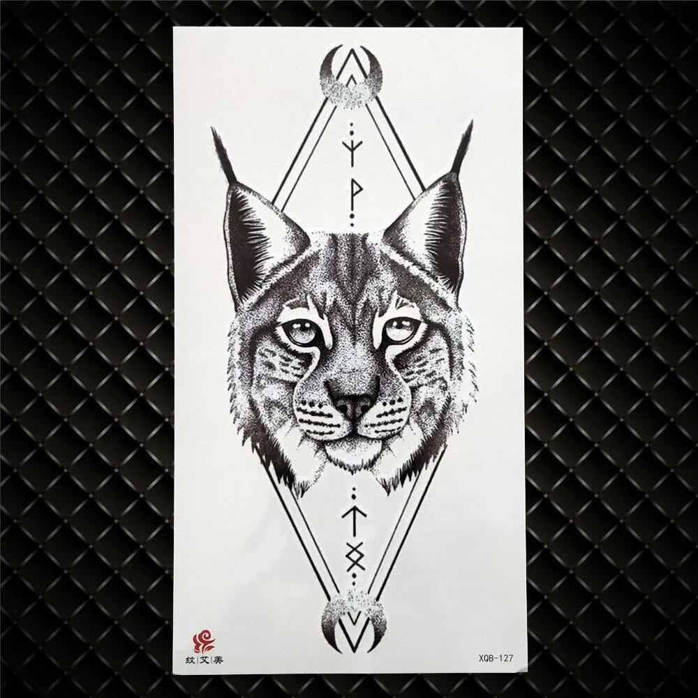3D Skeleton Fake Temporary Tattoo For Women Men Death skull Dragon Tattoos Geometric Rose Creative Waterproof Tatoos Chest Waist