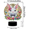 Acrylic Double Sided Bunny Diamond Painting LED Night Light for Easter Decor