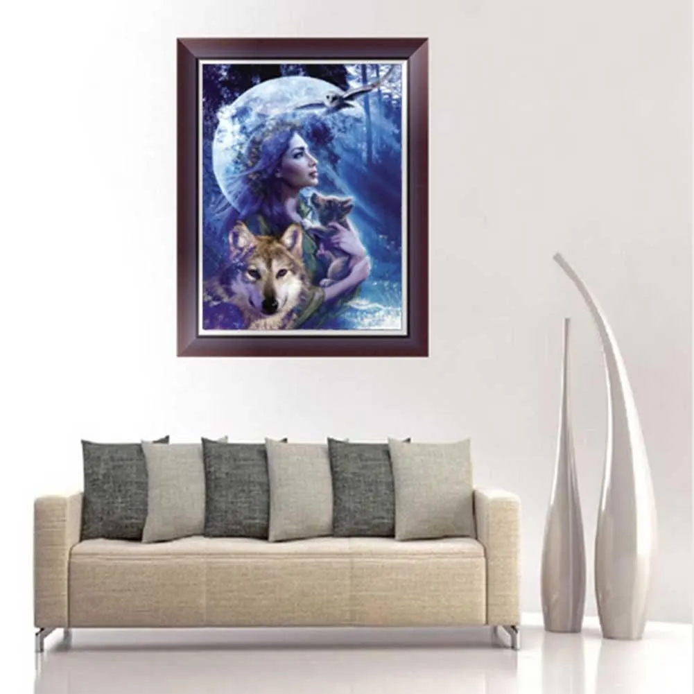 Diamond Painting - Partial Round Drill - Beauty Wolf(20*25cm)