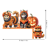 (US Local)Halloween Cat Diamond Art Door Right Angle Sign for Indoor Outdoor Wall