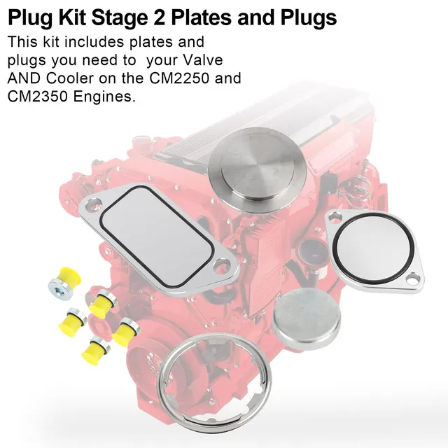 Garlaven Plug Kit Stage 2 Plates and Plugs Fit For ISX 15 CM2250 CM2350 2010+