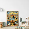 Van Gogh Cat-11CT Stamped Cross Stitch 40*55cm/15.75*21.65in