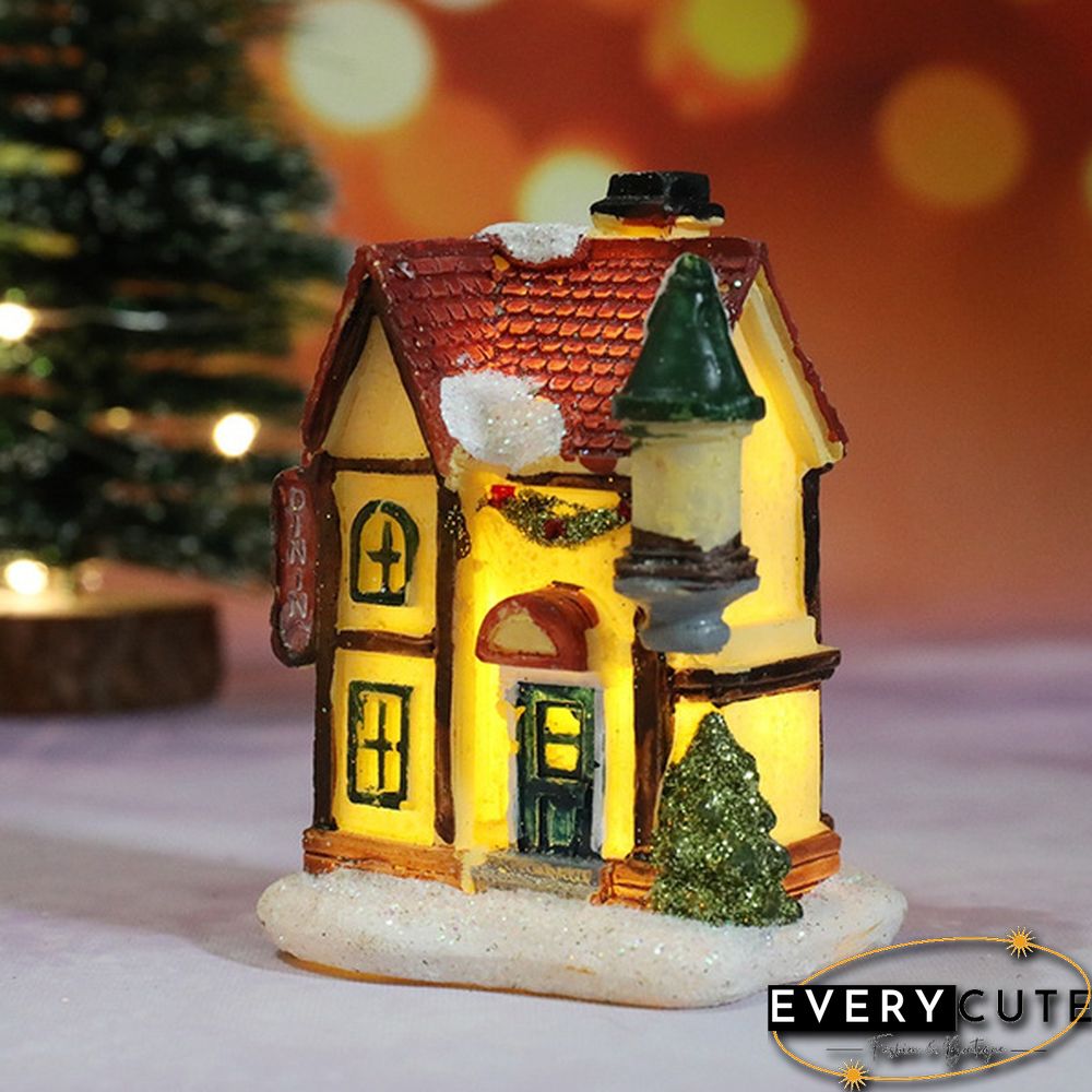 Christmas New Christmas Decorations Resin Small House Micro Landscape Resin House Small Ornaments Christmas Gifts