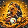 Diamond Painting-DIY Full Round Drill Pittsburgh Steelers Lions(40*40 CM)