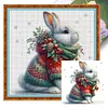 Winter Rabbit-18CT Stamped Cross Stitch 30*30cm/11.81*11.81in