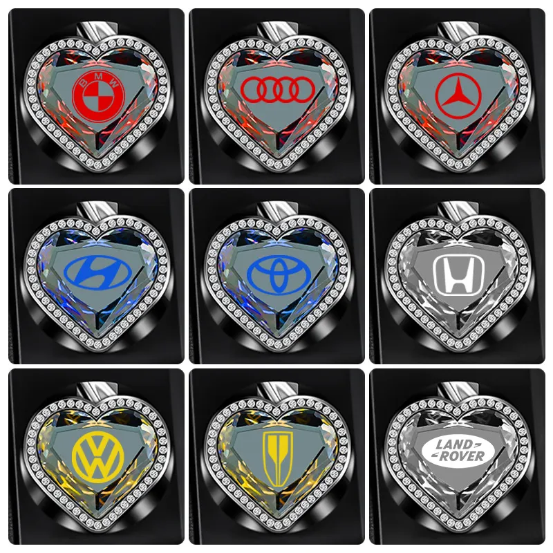 "Crystal Heart" car one-button start protective cover