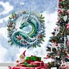 (US Local)Acrylic Special Shape Dragon Wreath 5D DIY Diamond Painting Dots Pendant