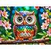 Hibou-Peinture diamant en forme sp&eacute;ciale-40*30cm