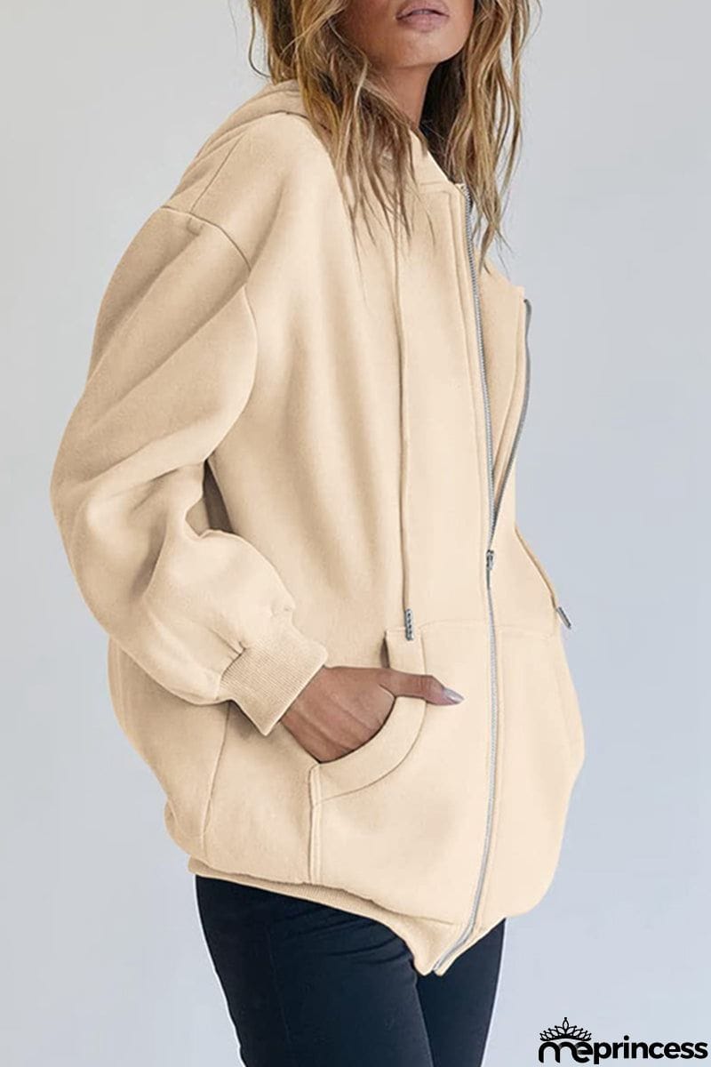 Casual Sportswear Solid Pocket Hooded Collar Outerwear