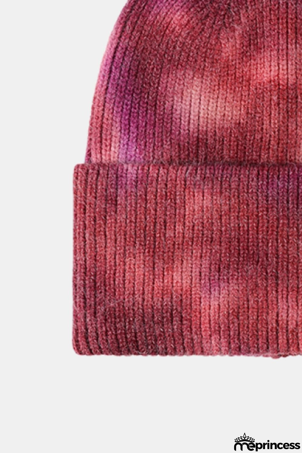 Tie-Dye Cuffed Rib-Knit Beanie Hat