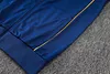 Joyfball 2025/2026 Kids Size Real Madrid Long Zipped Jacket Retro Version Royal Blue Soccer Jersey  1:1 Thai Quality 