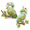 (US Local)Green Bird  Diamond Painting Door Corner Sign DIY Door Frame Decoration