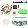 (US Local)Acrylic Special Shape Flower Bird Diamond Painting Clock Ornaments Kit for Home