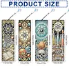 (US Local)8Pcs DIY Skull Diamond Painting Art Bookmarks with Crystal Pendants for Gift