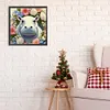 >SALE<5D DIY Full Round Drill Diamond Painting Hippopotamu Flowers Kit Decor 30x30cm