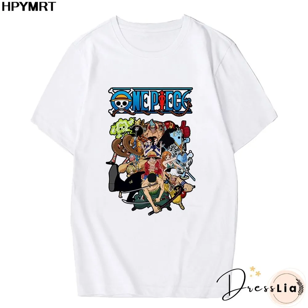 Anime Tshirt Women T Shirt One Piece Zoro Japanese Harajuku T-shirt Hipster Tees Harajuku Streewear Fashion Tops Female Clothing