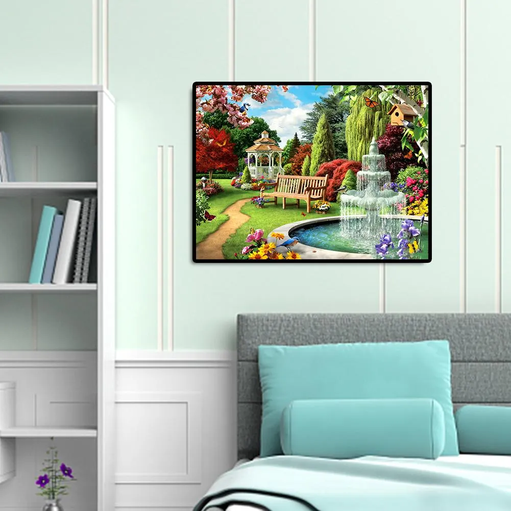 Diamond Painting - Full Round Drill - Courtyard(40*30cm)