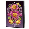 (US Local)50-Page A5 Flower Diamond Painting Notebook for Adult Holiday Birthday Gift
