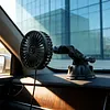 Suction Cup USB Car Fan 3 Speeds 360 Degree Rotatable Windshield Electric Fan