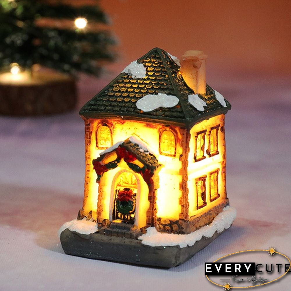 Christmas New Christmas Decorations Resin Small House Micro Landscape Resin House Small Ornaments Christmas Gifts