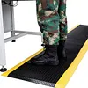 [US Local Warehouse] Anti Fatigue Mat 144x36inch Standing Work Mats Thick 3/4in Black with Yellow Border for Industrial and Commercial Workplaces