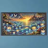 Dreamy Lake Scenery-Partial Special Shaped Diamond Painting 60*30CM(Big Size)