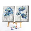 (Big Size)2PCS Flower-Paint by Numbers Acrylic Painting 80x50cm