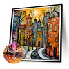 Diamond Painting-DIY Full Round Drill Abstract Street House