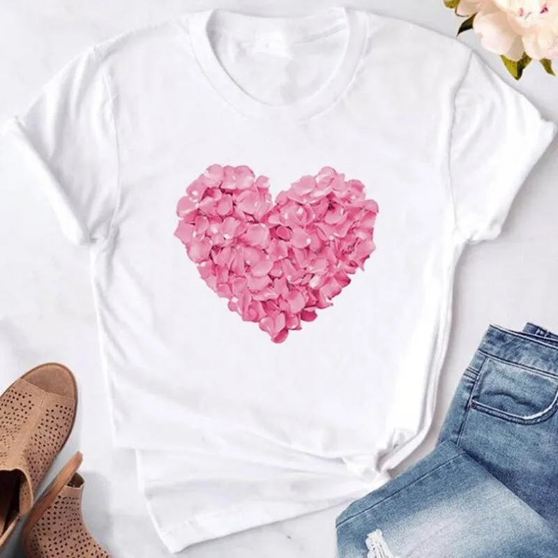 White Women Summer T Shirt Casual V-neck Tshirt Plus Size Short Sleeve Ladies Women Clothings Tee Shirts