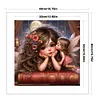 Girl And Elf-14CT Stamped Cross Stitch 40*40cm/15.75*15.75in
