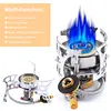 Camping Gas Stove Windproof Gas Burner Folding Furnace For Cooking Hiking Picnic
