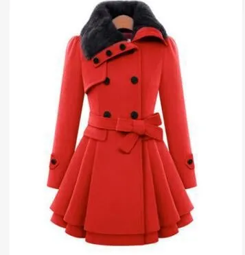 Women's Double Breasted Padded Coat