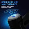 Brushless angle grinder tool with two 16.8V 2000mAh batteries, 5 cutting discs