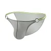 Sexy Hollow Bikini Briefs for Men Ice Silk Low Rise Bulge Pouch Underwear