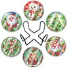 [Upgrade]6pcs Set Xmas Theme DIY Diamond Painting Coasters Kit with Holder for Craft Gift
