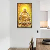 La Lumi&egrave;re De Bouddha Brille Partout Compl&egrave;te Rond Diamant Peinture 40X70CM