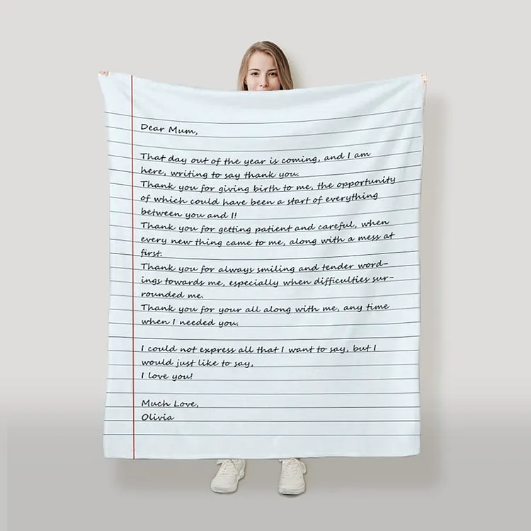 Custom Blanket Love Letter To Mom With Love - Thoughtful Gifts for Mom/Her