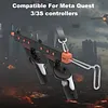 VR Gun Stock Compatible for Meta Quest 3S/3 Accessories VR Controller Stock Rifle Adapter with Shoulder Strap Enhance Real Feeling and Stability