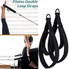 [US Local Warehouse] 2Pcs Ankle Pilates Cord Elastic Double Ring Exercise Straps Resistance Band Cord