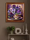 (US Local)Paint By Numbers Kit On Canvas DIY Oil Art Phalaenopsis Picture Decor40x40cm
