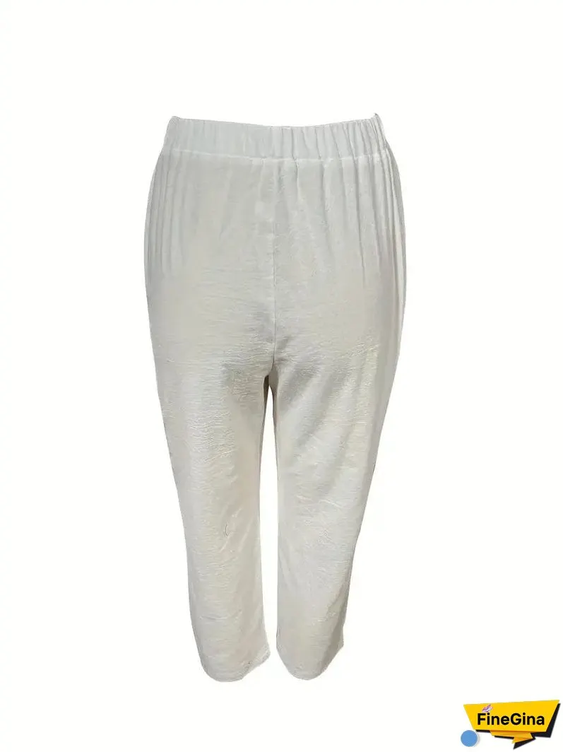 Lightweight Linen Blend Wide Leg Pants