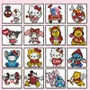 16pcs Cartoon DIY Mini Round Diamond Painting for Table Decor No Frame15x15cm